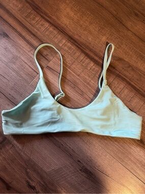 Light Aqua Scoop Bikini Top